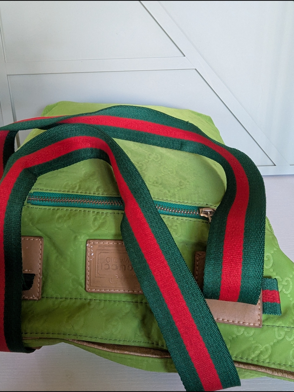vintage Gucci GG NylonWeb Tote Bag, featuring the brand's iconic signature - Picture 10 of 16